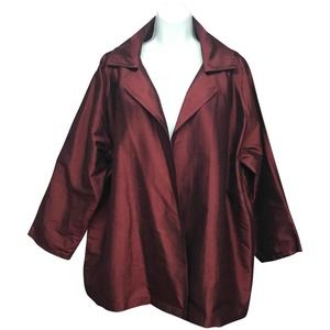 Sansappelle Open Front Burgundy Blazer Jacket XL